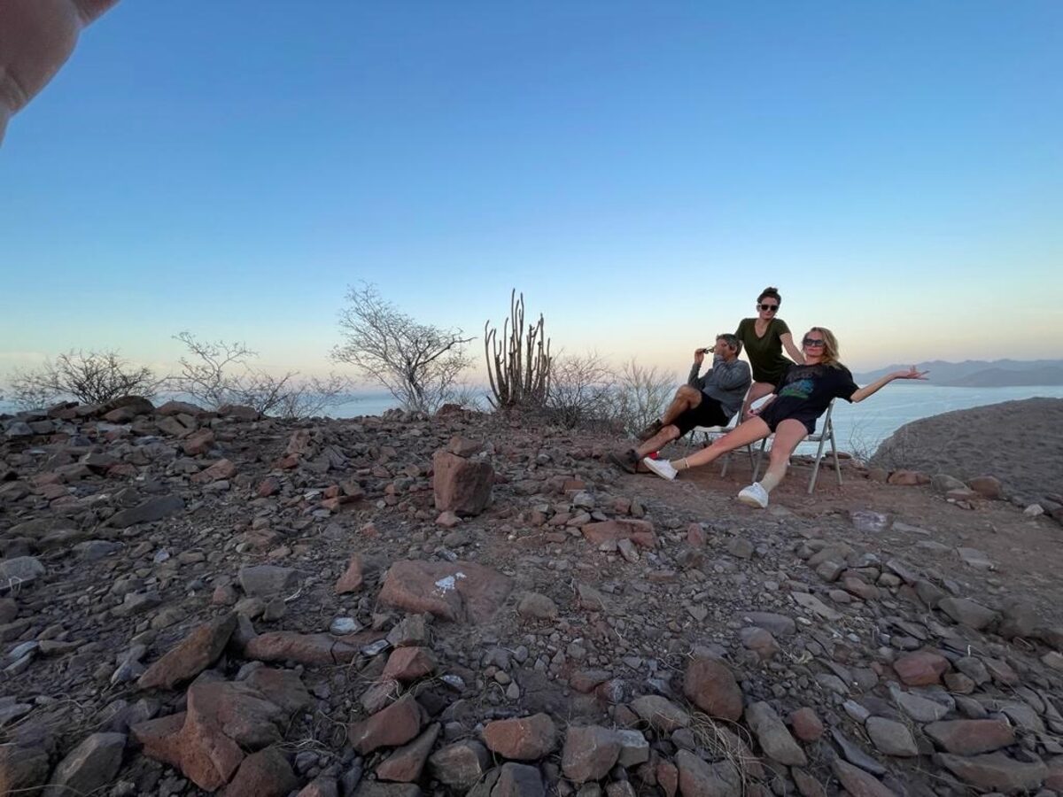 Coastal viewpoint at dusk in Baja California Sur